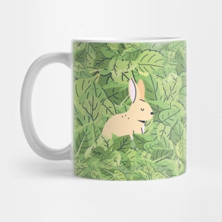 Rabbit in Leaves Mug